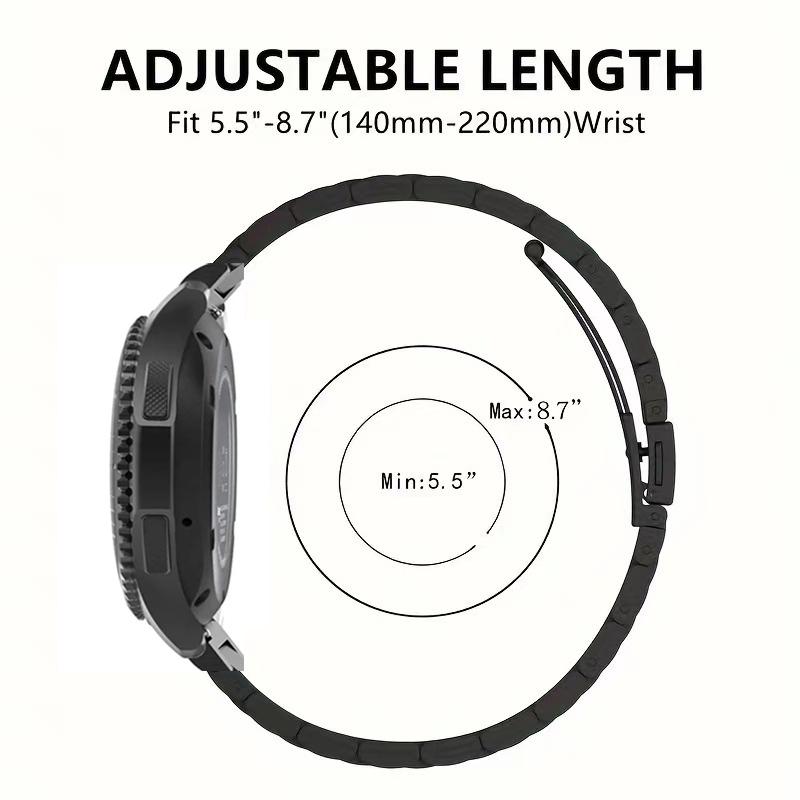 22/20mm Metal Strap for Samsung Galaxy 7 6 5 Pro 4 Classic Amazfit GTS GTR Huawei Watch GT 4 GT3 46mm Stainless Steel Bracelet Wristband
