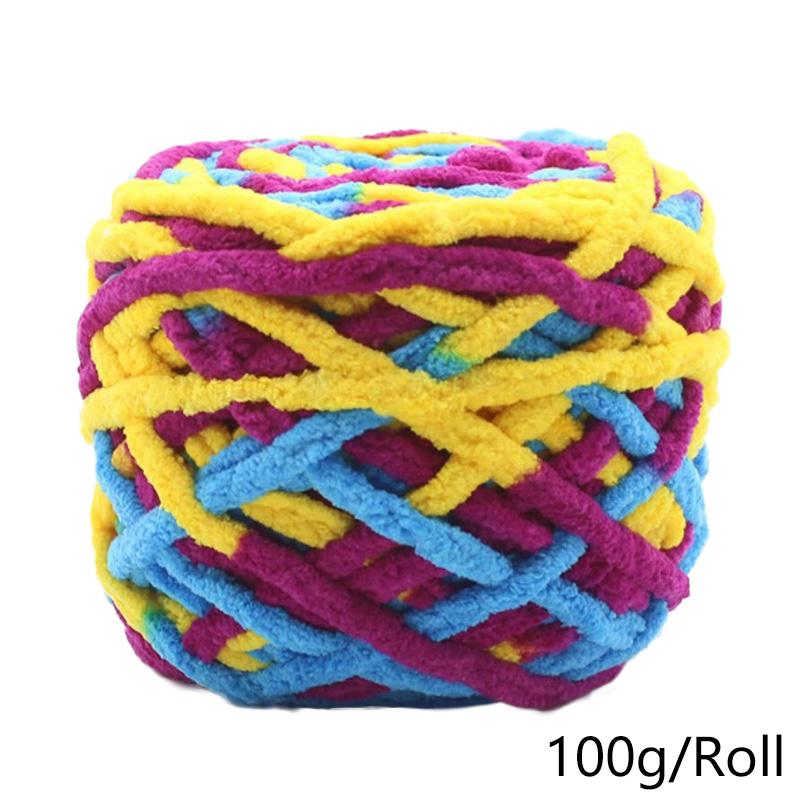 100 г/рулон цветной супер мягкий шарф для ручного вязания своими руками пряжа из смеси полиэстера и хлопка шерстяная пряжа