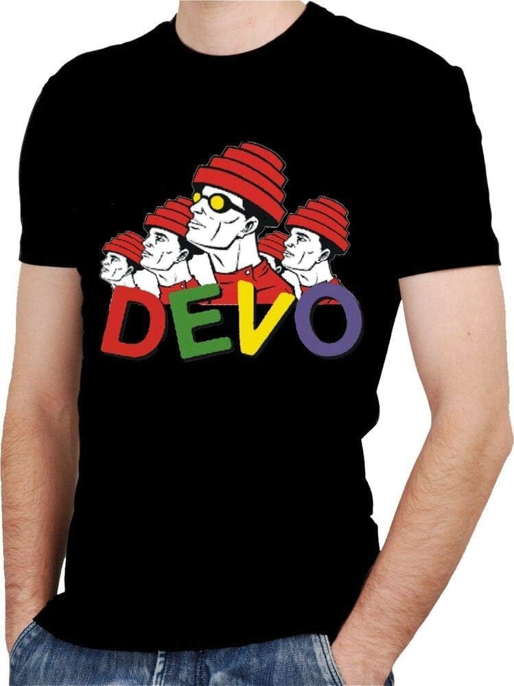 Devo Band Black T-Shirt Men Shirt Rock Band Tee Music
