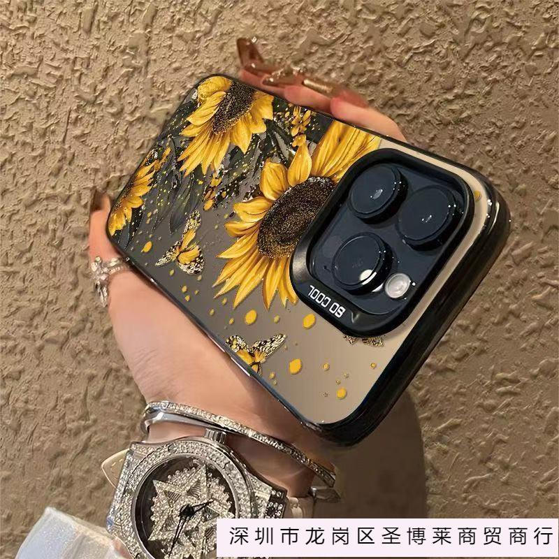 Подсолнух подходит для чехла для мобильного телефона Apple 16Promax, персонализированный чехол «жизненная сила» iPhone15ins14/13 Европа и Америка 12