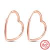 925 Sterling Silver Rose Gold Pendant Rose Mom Tilted Heart Dangle Charm Beads Fit Original  Bracelet Women Jewelry Gifts