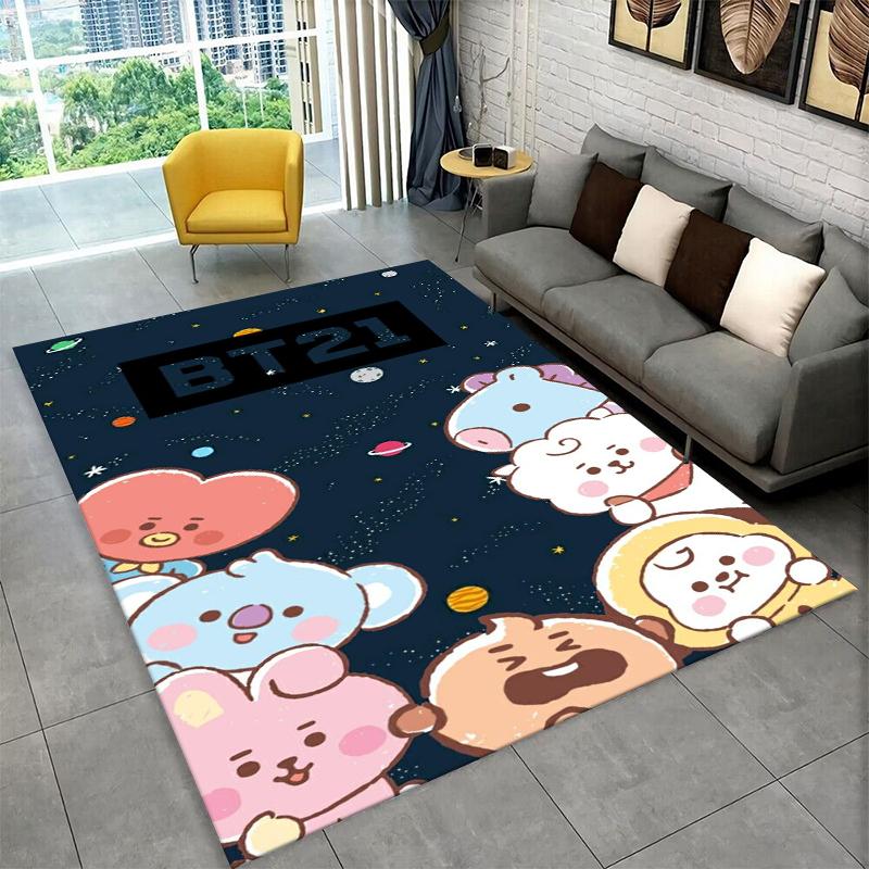 Kpop B-BTS Модная Группа Звезда Ковер для Игровой Комнаты Спальни Гостиной Дивана Домашний Декор, Детский Ковер Нескользящий Коврик для Пола