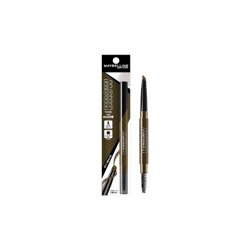 Maybelline Fashion Brow Пудра-карандаш для бровей N BR-2 Натуральный коричневый Карандаш для бровей с треугольным грифелем и щеточкой, Водостойкий
