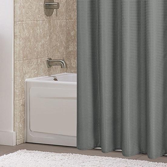 1 комплект занавесок для душа с 12 кольцами для подвешивания, контрастного однотонного цвета, утолщенные, водонепроницаемые