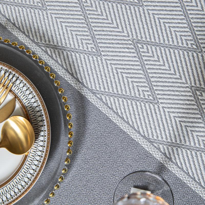 Жаккардовая крышка стола с кисточками и волнами для обеденной вечеринки, рождественская скатерть