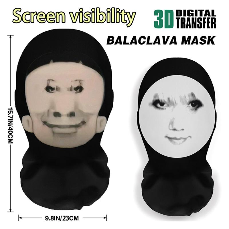 Смешные смайлики напечатанная маска эластичная полнолицевая маска для мужчин и женщин косплей головной убор дышащая эластичная маска для лица подарки