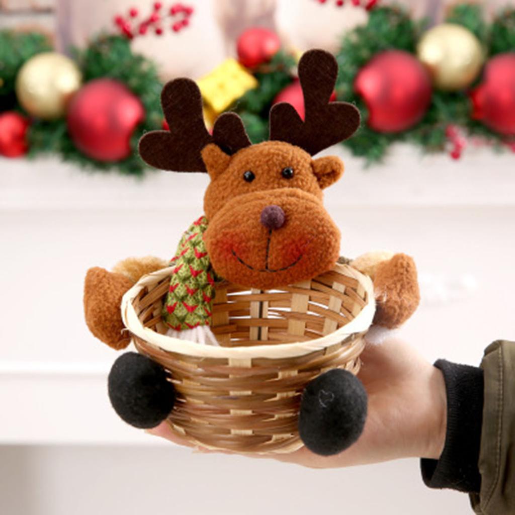 Christmas Candy Storage Basket Decoration Santa Claus Storage Basket Gift ARI