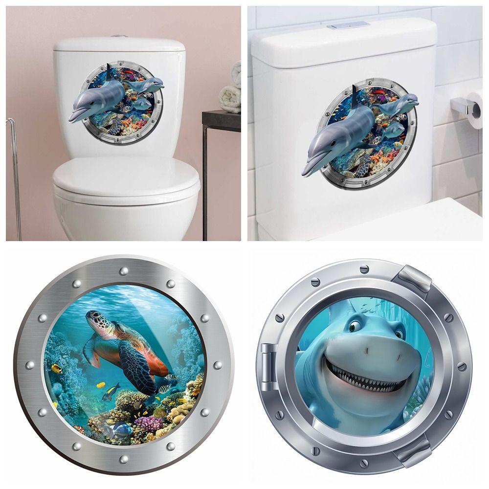 Dolphin Turtle Shark Vivid Sea Life Decals PVC Wall Mural Gift Wall Stickers
