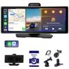 9.26 Inch Wireless Apple CarPlay & Android Auto Car Display with 1080P Dash Cam & Backup Camera All-in-One Smart Car Stereo Free 64GB SD Card
