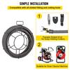 Drain Cleaning Cable 50 Feet x 3/8 Inch Solid Core Cable Sewer Cable Drain Auger Cable Cleaner Snake Clog Pipe Drain Cleaning Cable Sewer Drain Auger