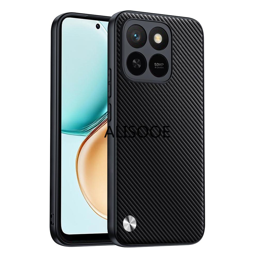 Противоударный чехол Funda для Honor 400 Smart 5G Чехол для Honor X7D Обложка Текстура волокна PU-кожа Защита Телефон Capa