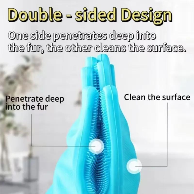 1/2/3pair Dishwashing Cleaning Gloves Silicone Dish Washing Gloves for Household Scrubber Kitchen Cleaning Tools