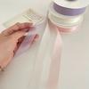 Beautiful Translucent Chiffon Ribbons 2.5cm Width DIY Handicraft Bowknot Festival Gift Box Packing Ribbons