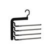 Shinko Hanger (Shinkohanger) 4-Pair Pants Storage, S&F New 4-Stop, Black, Made In Japan, Space-Saving, Multi-Tier Storage for Slacks and Pants, Non-Sl