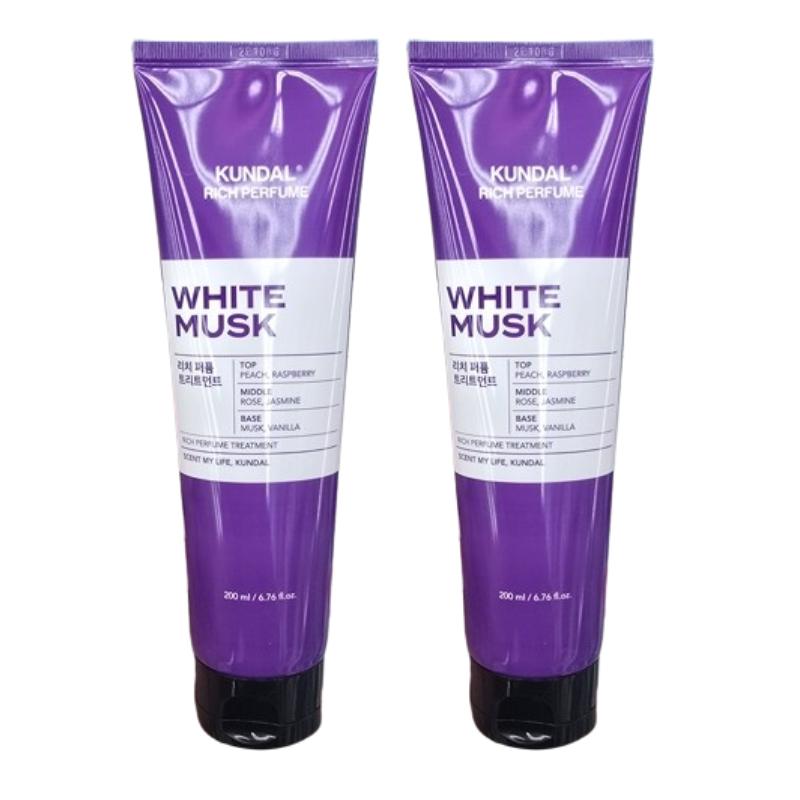 KUNDAL Rich Perfume Hair Treatment 200мл – Аромат белого мускуса, Глубокий питательный уход, Шелковисто-гладкий финиш для волос