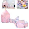3pcs Baby Tent Kid Crawling Tunnel Play Tent Indoor Children Toddler Toy Ball PoolPink