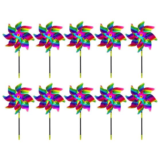 10 шт. садовая вертушка для отпугивания птиц высотой 20,5 дюйма, светоотражающая вертушка для двора, декоративная вертушка для отпугивания птиц для патио, фермы, сада