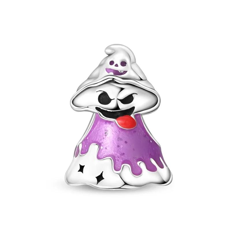 Новые медные подвески-черепа на Хэллоуин, светящиеся тыква, летучая мышь, призрак, гроб, бусины-подвески для ожерелья, браслета, DIY ювелирных изделий, подарок