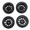 4PCS RC Rally Tires Fit for Tamiya TT01 XV02 70mm 1:10 Scale Plastic Nylon RC Car Wheel Hub Tire Black