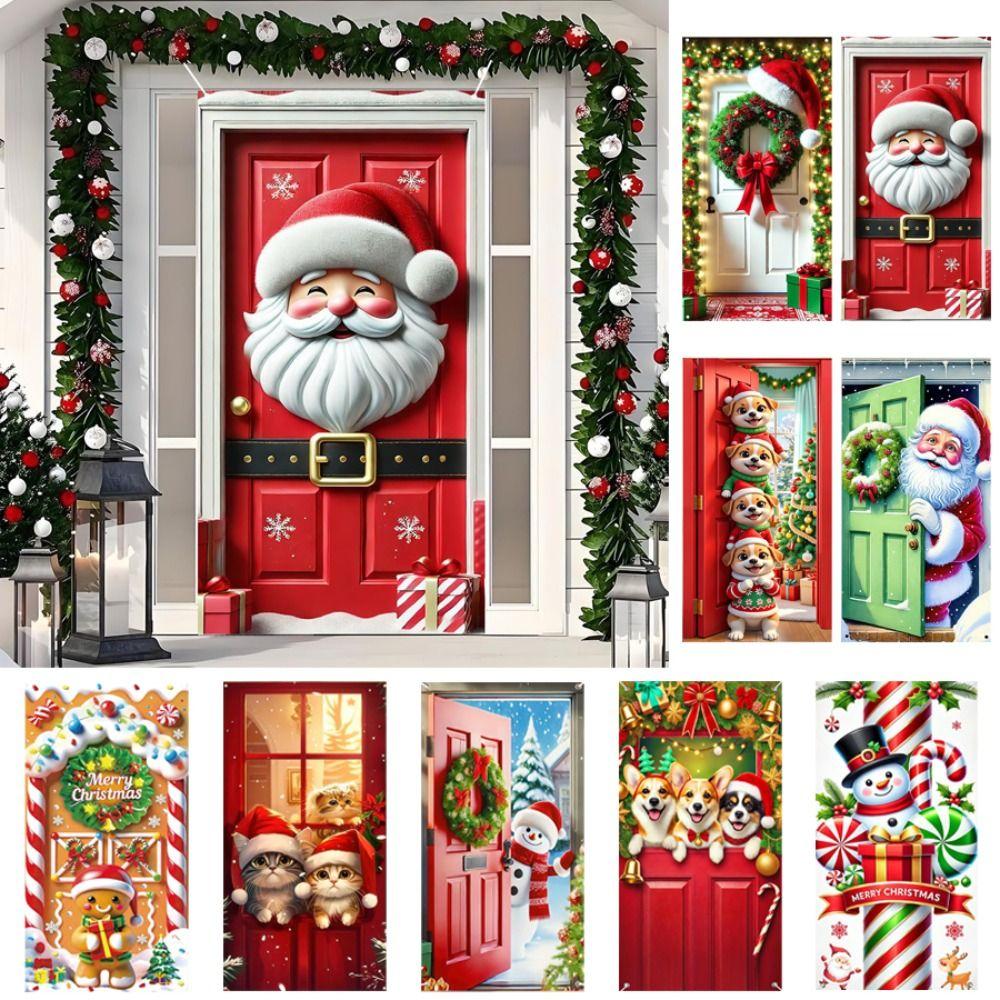 Door Hanging Christmas Door Banner Atmosphere Arrangement Window Sign Banners Door Frame