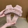Модные женские тапочки из искусственного меха, для ношения в помещении и на улице, осенне-зимние, модные тапочки из плюша и кроличьего меха, повседневные