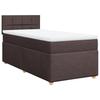 Box Spring Bed with Mattress Dark Brown 80 x 200 cm Fabric