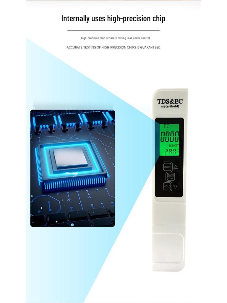 Высокоточный pH-метр для воды для тестирования водопроводной и очищенной воды в домашних условиях