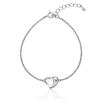 Ozel Silver925 Lovely Heart Pendant Bracelet PS137B