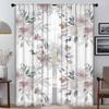 Цветы Домашний интерьер Шторы 2 шт. Гостиная Шторы Разделительные жалюзи Тюль для спальни Кухня Затемнение Элегантный Камера