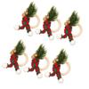 6pcs Christmas Napkin Rings Decoration Napkin Holder for Dining Table Enhancement Elegant Serviette Buckles Accessory