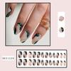 24PCS/SET Quick Nails Flower Diamond Manicure Long Ballet False Nails Waterproof Wearable Ready-made Nail Stickers