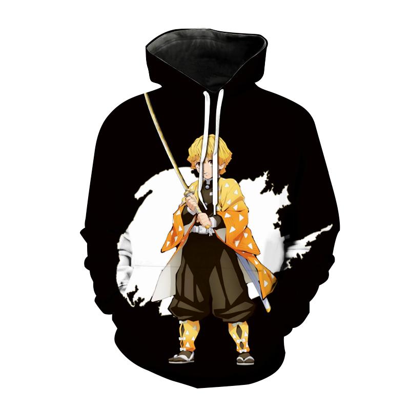 Новые толстовки с капюшоном в стиле аниме Demon Slayer Kimetsu no Yaiba, толстовка с капюшоном с 3D принтом для мужчин и женщин, модная толстовка с капюшоном в стиле хип-хоп, пуловер унисекс, пальто