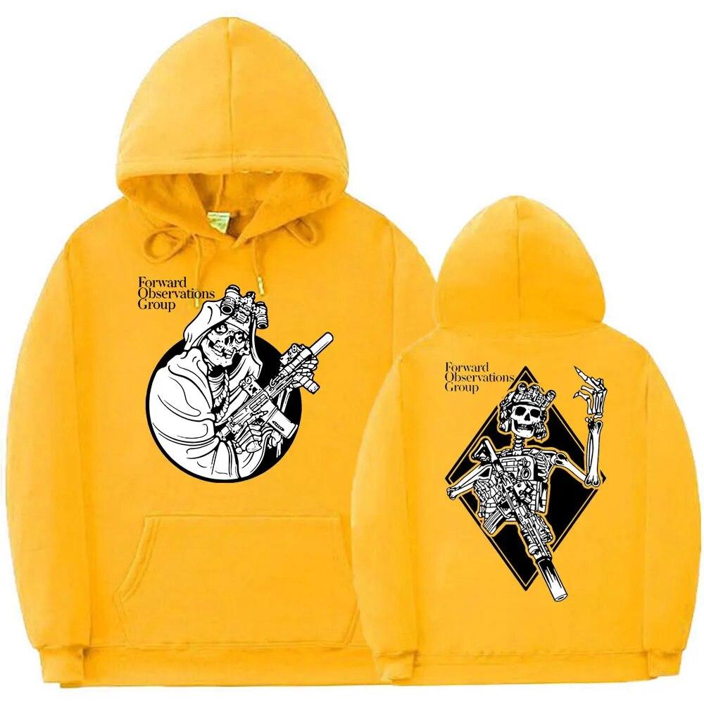 Винтаж Gbrs Forward Observations Group Толстовка Панк Ужас Череп Толстовки Унисекс Одежда Унисекс Женская Мода Рок Хип-Хоп Толстовка