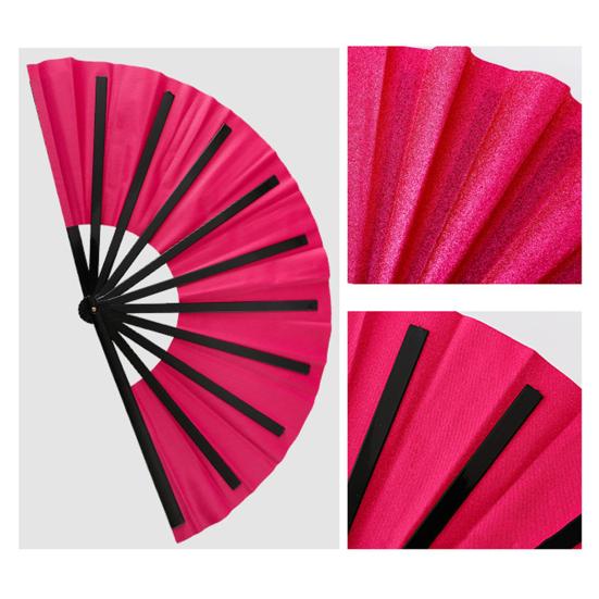 Yousheng Glitter Kung Fu Folding Fan Dance Performance Handheld Fan Portable Lightweight Summer Cooling Fan Decoration Party Accessories