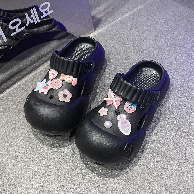 Thick-soled Hole Shoes Women's 2025 New Travel Heightening Non-slip Seaside Beach Bag Head Slippers Women's Summer Wear