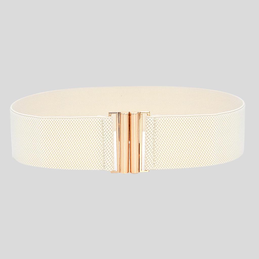 Fashion Lady Wide Belts Women Wide Elastic Belt Buckle Waist Dress Stretch