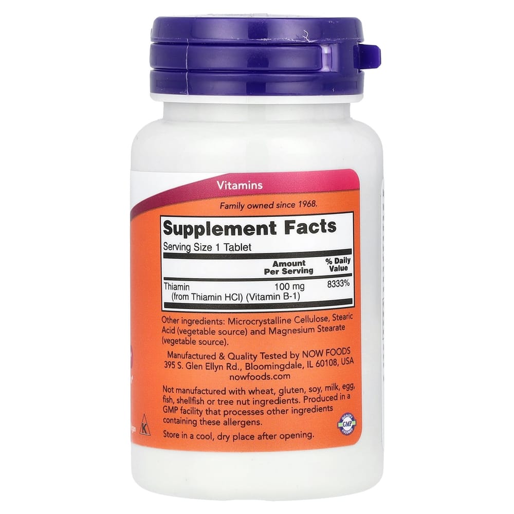 Now Foods B-1 100 mg 100 Tablets