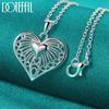 925 Sterling Silver Heart Pendant Necklace Fashionable Jewelry