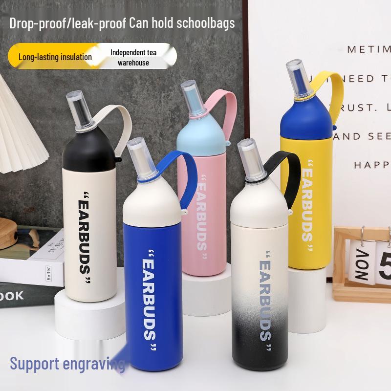 Gutang Little Bird Insulated Sports Water Bottle - Large Capacity, High-Quality 316 Stainless Steel with Straw Cup Design