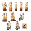 Resin Carving Family Figurine, Mother Father Son Daughter Statue, Hand-Painted Parents Kids Sculpture, Gift for Mother's Day Father's Day