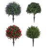 Yousheng Artificial Topiary Ball 24 Inch Faux Boxwood/Pine Tree/Rose/Lavender Shrub with Ground Spike Fake Bushes Trees for Outdoor Indoor Garden