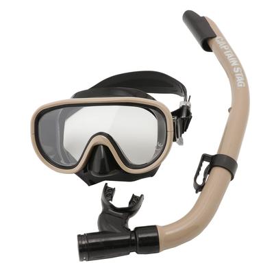 Captain Stag UX-4503 Взрослый набор для снорклинга: маска и трубка, набор из 2 предметов, силикон, коричневый