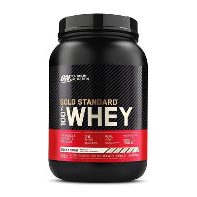 Gold Standard 100% Сывороточный Протеин Порошковая Смесь для Напитков Rocky Road 28 Порций, 2 фунта