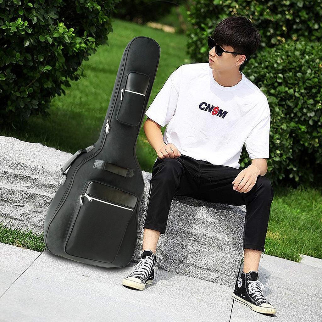 Чехол для акустической гитары, чехол для гитары Inch, чехол для гитары из губки 8 мм, мягкий чехол для музыкальных инструментов, легкий, толстый, с карманом большой емкости