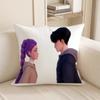 KPop Demon Hunters  Super cute cartoon girl on pillowcase: diverse expressions and shapes, fashionable home decoration
