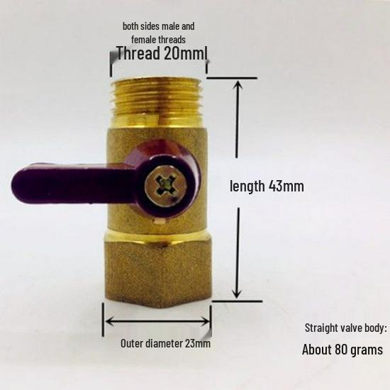 Brass Threaded Mini Ball Valve with Butterfly Handle Switch - Pneumatic Valve Accessory, 4 Sub-Mother Valve