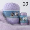 50+20g/set Mink Cashmere Yarn Long Plush For Cardigan Scarf Suitable Hand-Knitting Thread