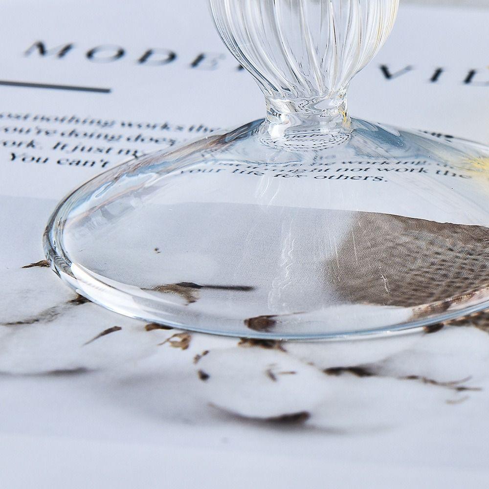 Стеклянный Высокий Полосатый Подсвечник Арт-Лампа Формы Держатель для Свечи Романтический Прозрачный Ремесленный Канделябр Подарок