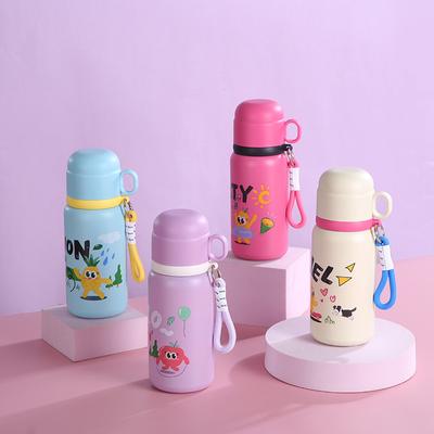 Новый детский термос из нержавеющей стали MOE Fun, чашка для воды, чашка с двумя крышками, нишевый дизайн