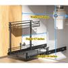 Multi Functional Storage Rack Under Kitchen Sink with Pull-out Seasoning Rack for Organizing and Storing Items in The Sink